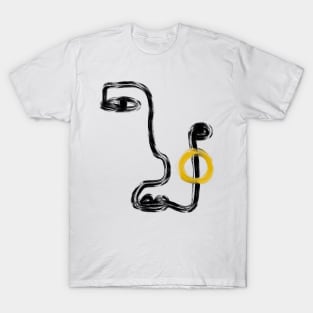 One line face T-Shirt